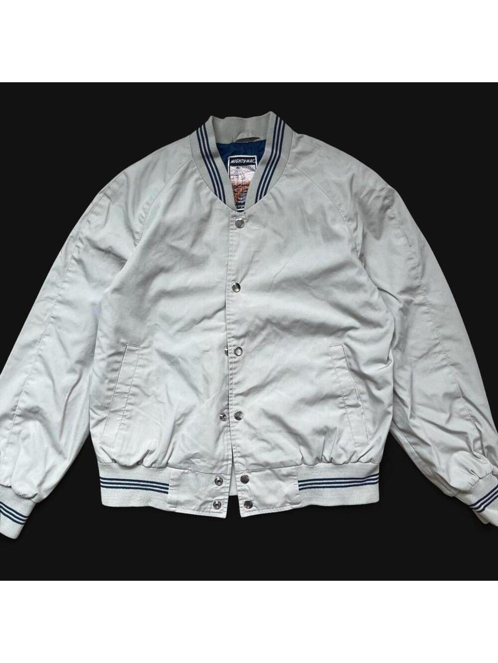 Vintage Mighty-Mac USA Varsity Bomber Jacket Nautical Retro 70s 80s